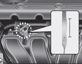 Checking the engine oil level