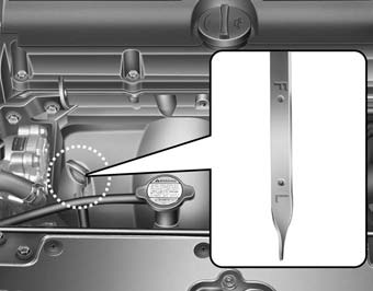 Checking the engine oil level