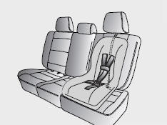 1. Route the child restraint seat strap