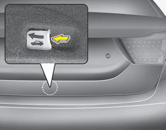 Trunk lid emergency latch release