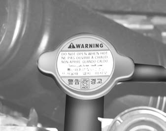 WARNING: - Radiator cap