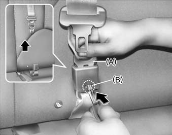 2. To retract the rear center seatbelt,