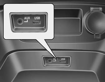 Aux, USB and iPod port