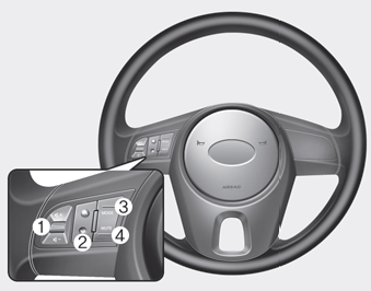 The steering wheel audio remote control