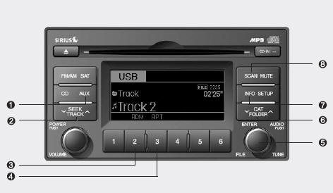 USING USB(PA910L, SIRIUS SATELLITE RADIO MODEL) (IF EQUIPPED)