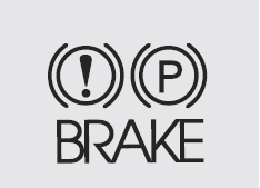 Check the brake warning light by turning