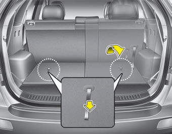 4. To use the rear seat, lift and pull the