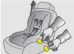 To install a child restraint system on the
