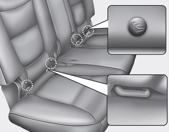 Child restraint symbols are located on