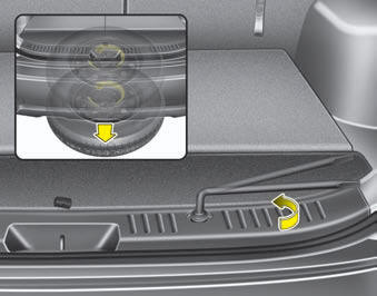 3. Use the wheel lug nut wrench to