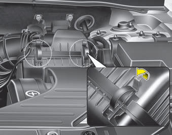 1. Loosen the air cleaner cover attaching