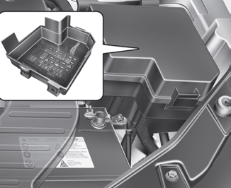 Engine compartment fuse panel
