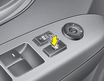 Power window lock button