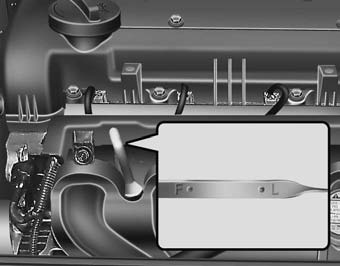 Checking the engine oil level