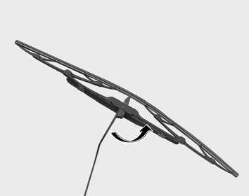 Front windshield wiper blade