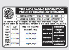 Tire and loading information