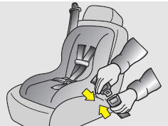 To install a child restraint system on the