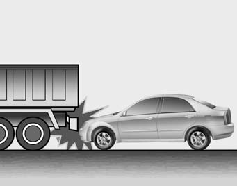 • Just before impact, drivers often brake