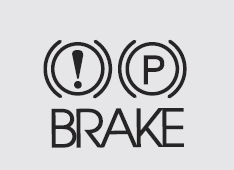 Check the brake warning light by turning